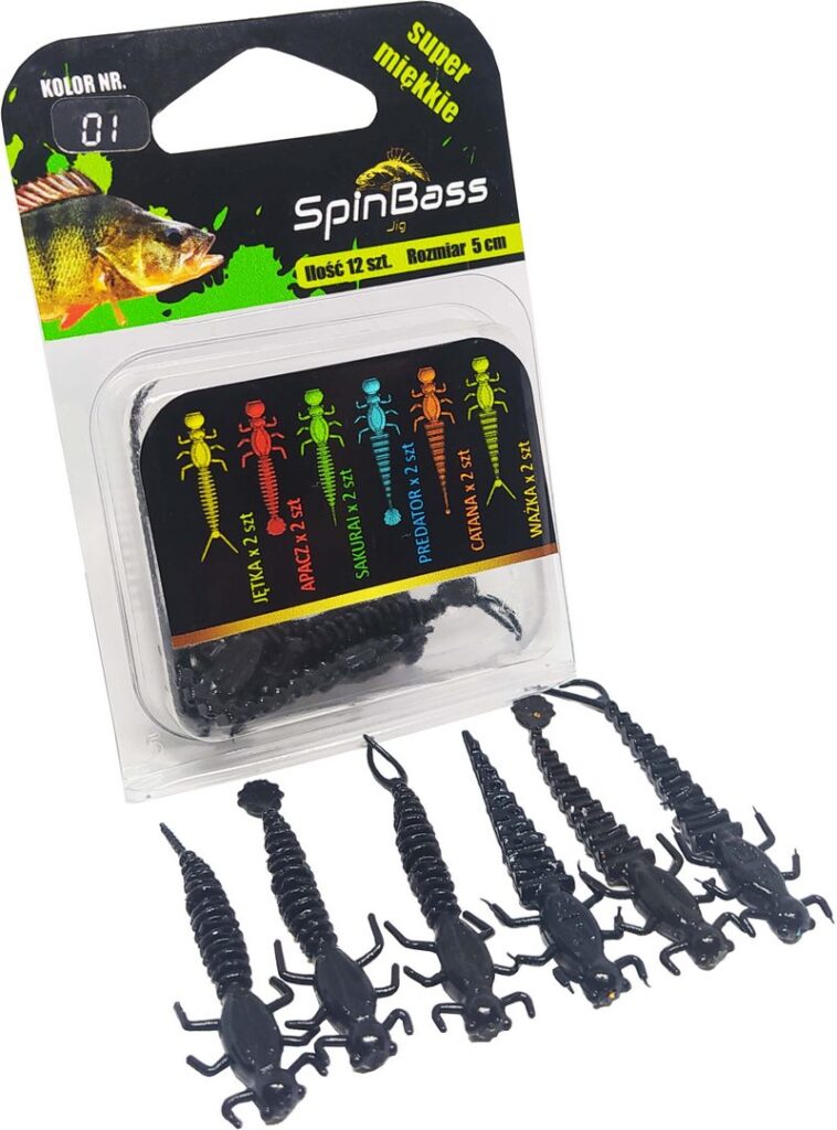 Robaki Spinbass przynęta na okonie, klenie, pstrągi, szczupaki zawodnicze