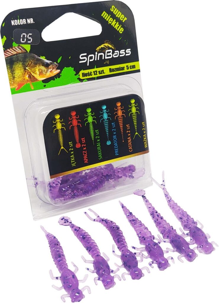 Robaki Spinbass przynęta na okonie, klenie, pstrągi, szczupaki zawodnicze