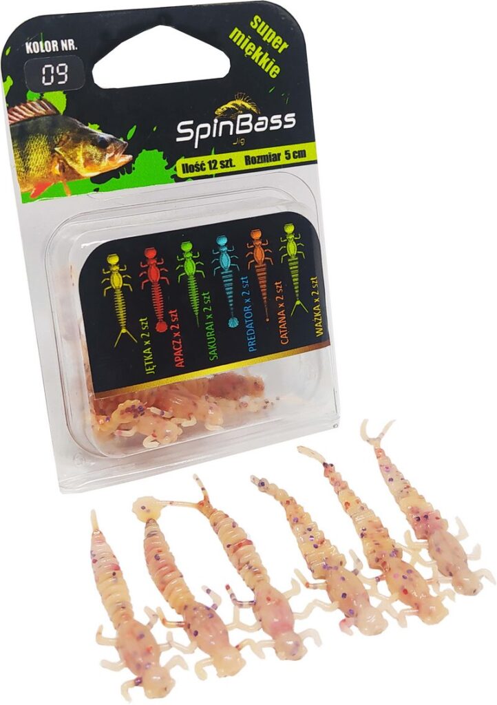 Robaki Spinbass przynęta na okonie, klenie, pstrągi, szczupaki zawodnicze