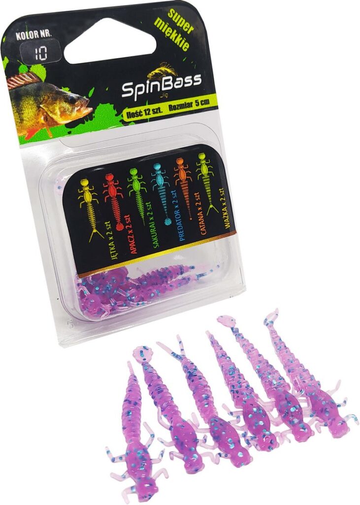 Robaki Spinbass przynęta na okonie, klenie, pstrągi, szczupaki zawodnicze
