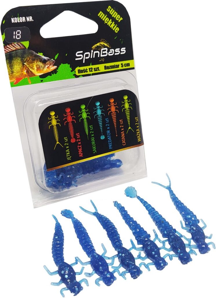 Robaki Spinbass przynęta na okonie, klenie, pstrągi, szczupaki zawodnicze