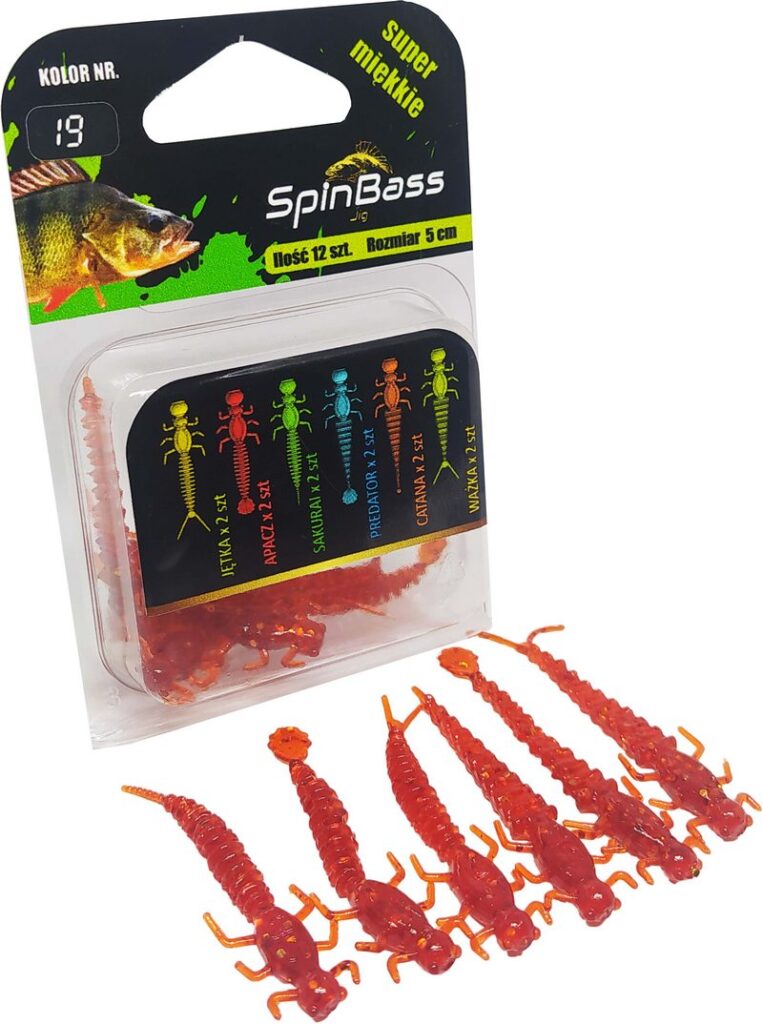 Robaki Spinbass przynęta na okonie, klenie, pstrągi, szczupaki zawodnicze