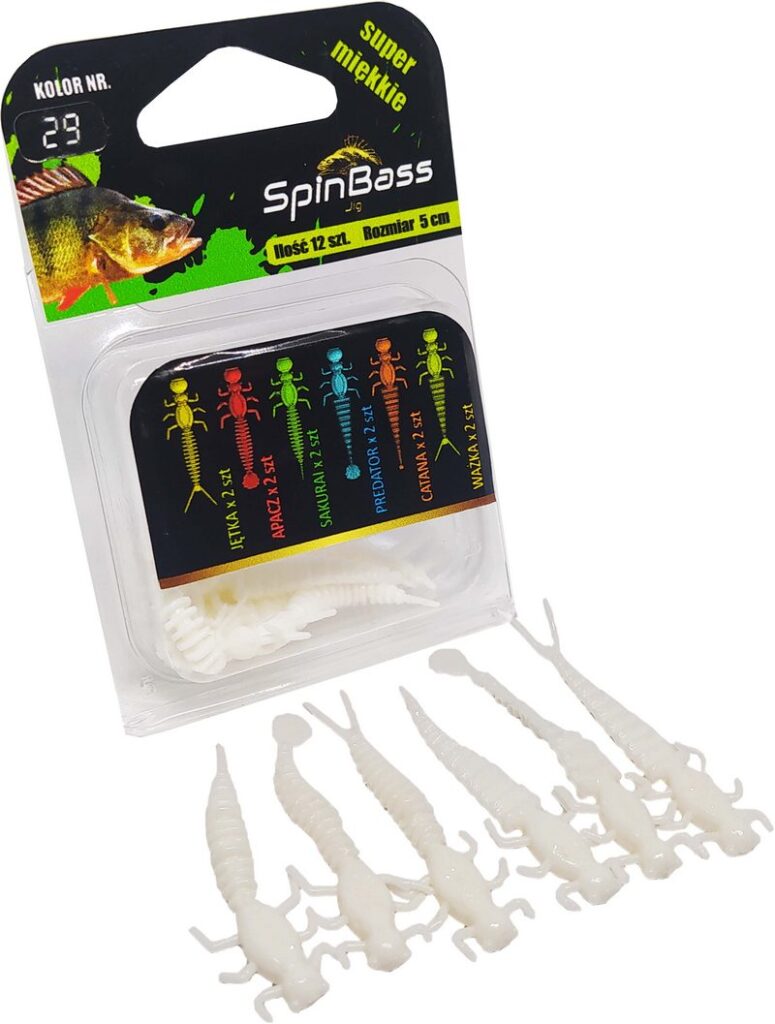 Robaki Spinbass przynęta na okonie, klenie, pstrągi, szczupaki zawodnicze