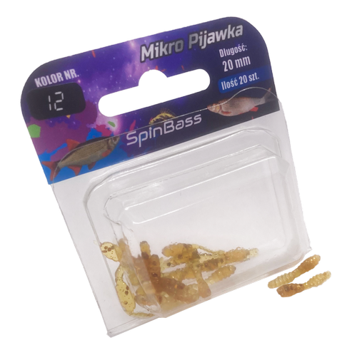 Przynęta Mikro Pijawka 2 cm spinbass na białoryb, klenie, jazie, wzdręgę